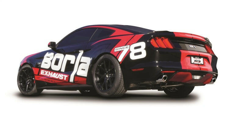 Borla S-Type Cat-Back 15-17 Ford Mustang GT 5.0L V8 MT/AT 3in pipe 4in tip Catback Borla