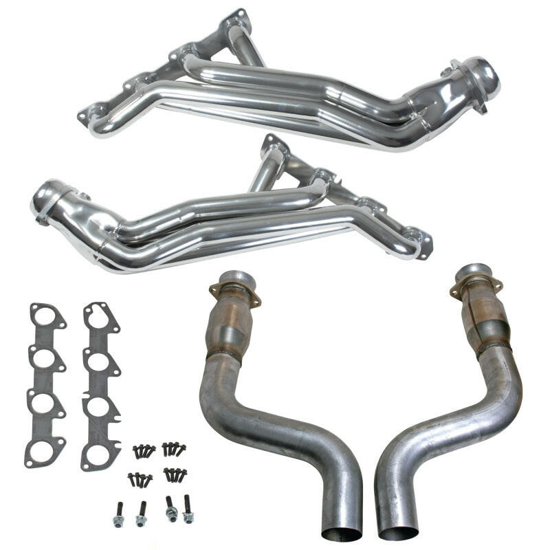 BBK 09-24 Dodge Challenger/Charger 5.7L 1-3/4in Headers w/High Flow Catted Mid Pipe (Silver Ceramic) Headers & Manifolds BBK