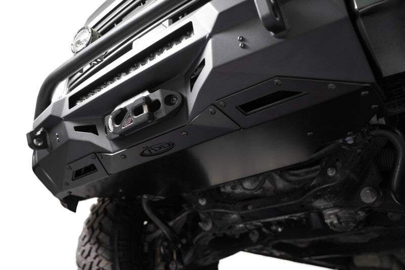Addictive Desert Designs 2022+ Toyota Tundra Stealth Center Mount Front Bumper w/ Top Hoop Bumpers - Steel Addictive Desert Designs