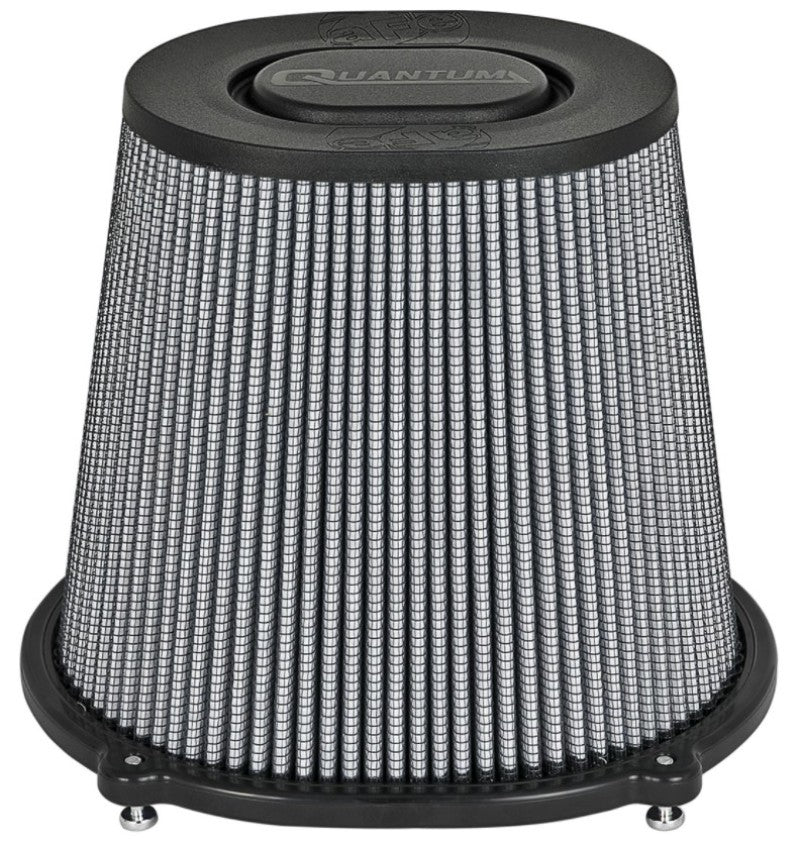 aFe Quantum Intake Pro DRY S Universal Air Filter F-5in. / B-(10x8.75) / T-(6.75x0.5) / H-8in. Air Filters - Universal Fit aFe