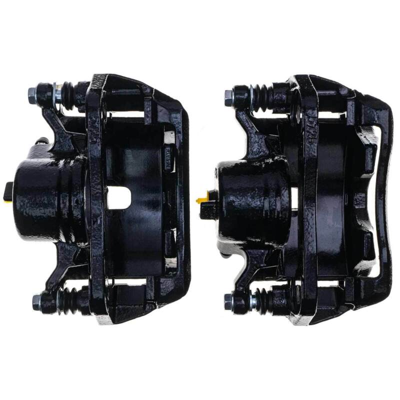 Power Stop 02-04 Honda CR-V Front Black Caliper - Pair w/Bracket Brake Calipers - Perf PowerStop