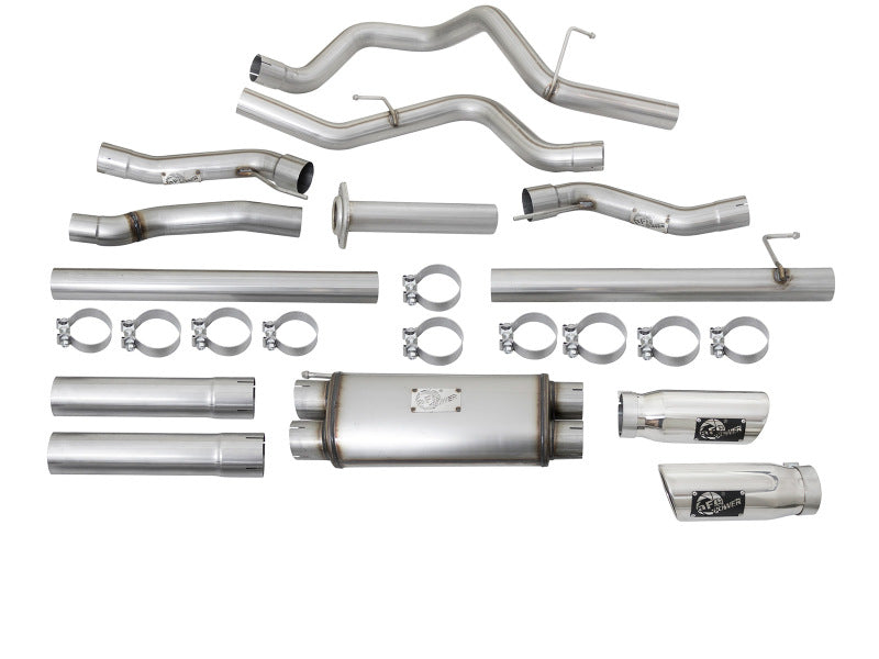 aFe MACHForce XP Exhaust Cat-Back SS-409 2017 Ford F-150 Raptor V6-3.5L (tt) w/ Polished Tips Catback aFe