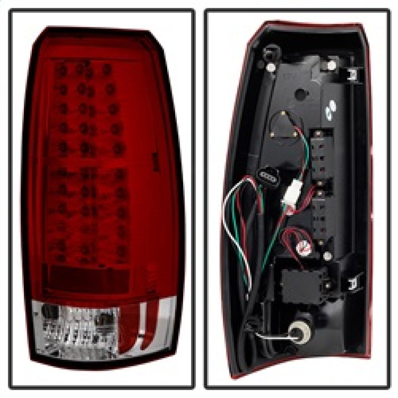 Spyder Chevy Avalanche 07-13 LED Tail Lights Red Clear ALT-YD-CAV07-LED-RC Tail Lights SPYDER