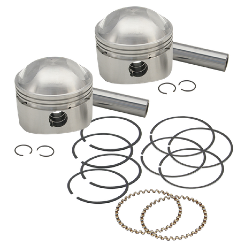 S&S Cycle 36-84 BT 3-7/16in x Up To 4-3/4in Stroke HC Piston Set - Standard Piston Sets - Powersports S&S Cycle