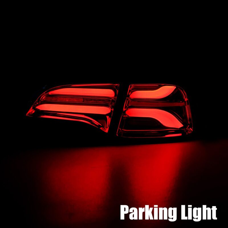 AlphaRex 20-22 Tesla Model Y PRO-Series LED Tail Lights Red Smoke w/Seq Sig Tail Lights AlphaRex