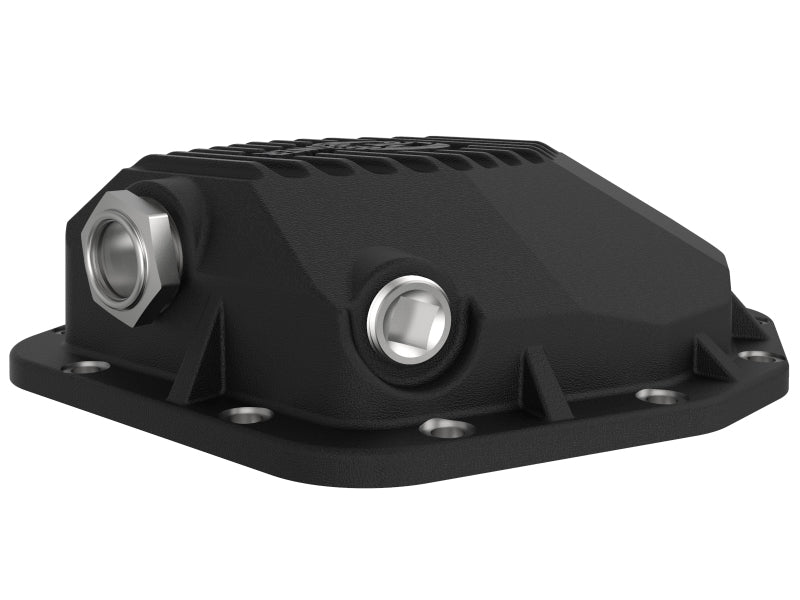aFe Street Series Rear Differential Cover Black w/Machined Fins 20+ Jeep Gladiator JT (Dana M220) Diff Covers aFe