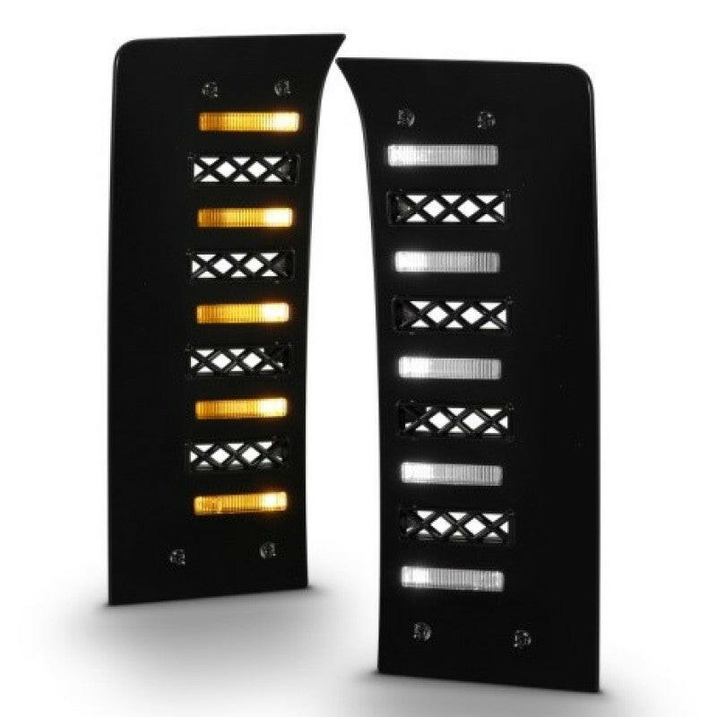 ANZO 22-24 Toyota Tundra (w/Factory LED Refl. & OE Bumper) Z-Series Full LED DRL Vent Lights - Pair Lights Corner ANZO