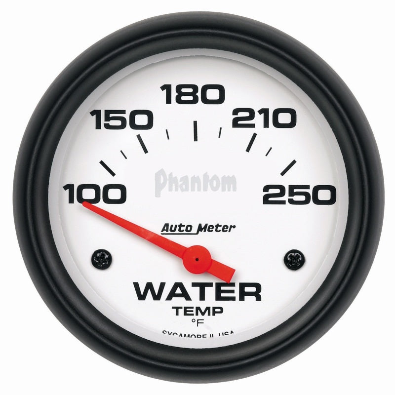 Autometer Phantom 66mm 100-250 Deg F Short Sweep Electonic Water Temperature Gauge Gauges AutoMeter