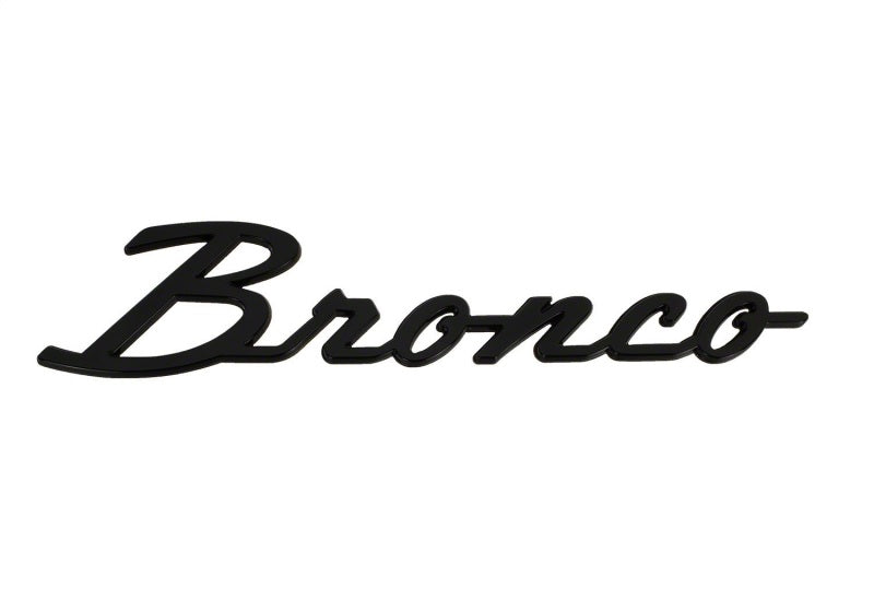 Ford Racing 21-24 Bronco Classic Script Fender Badge Kit - Gloss Black Other Body Components Ford Racing