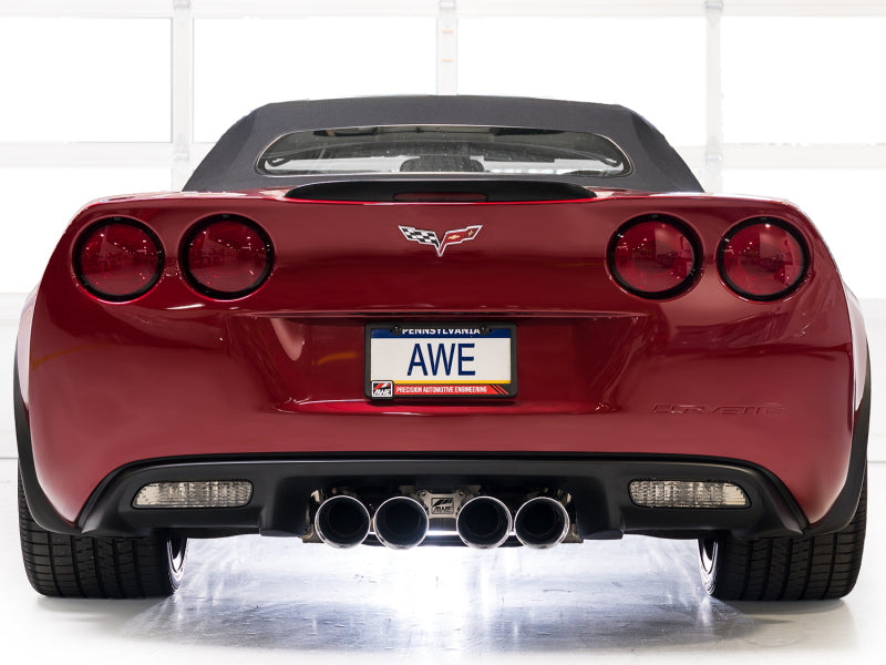 AWE Tuning 09-13 Chevrolet Corvette 6.2L Touring Edition Axle-Back Exhaust w/ Chrome Silver Tips Axle Back AWE Tuning