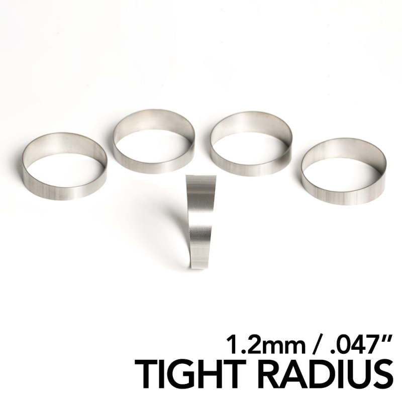 Ticon Industries 2.13in Diameter 1.25D Tight Radius 1.2mm/.047in Titanium Pie Cut - 5pk Titanium Tubing Ticon