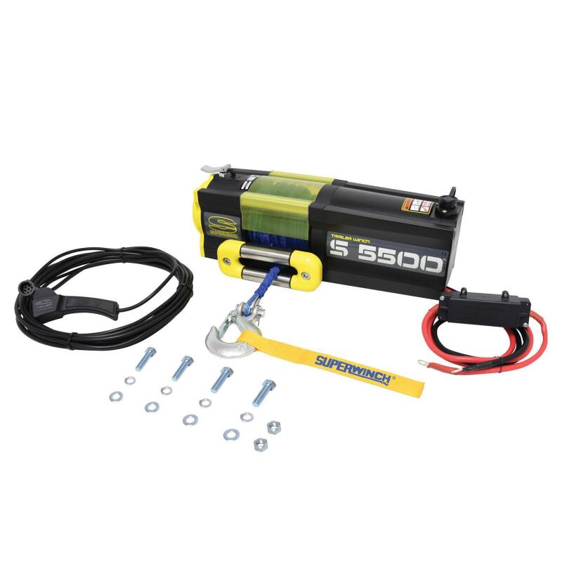Superwinch 5500 LBS 12V DC 1/4in x 60ft Synthetic Rope S5500 Winch Winches Superwinch