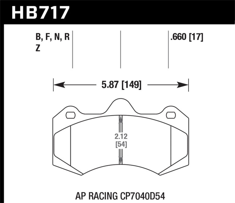 Hawk AP Racing CP7040D54 HPS 5.0 Brake Pads Brake Pads - Performance Hawk Performance