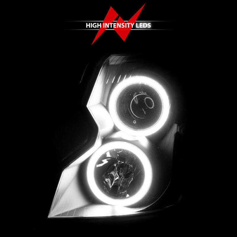 ANZO 2003-2007 Cadillac CTS Projector Headlights w/ Halo Black (CCFL) Headlights ANZO