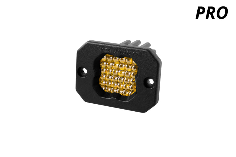 Diode Dynamics Stage Series C1 LED Pod Pro - Yellow Flood Flush ABL Each Light Accessories and Wiring Diode Dynamics