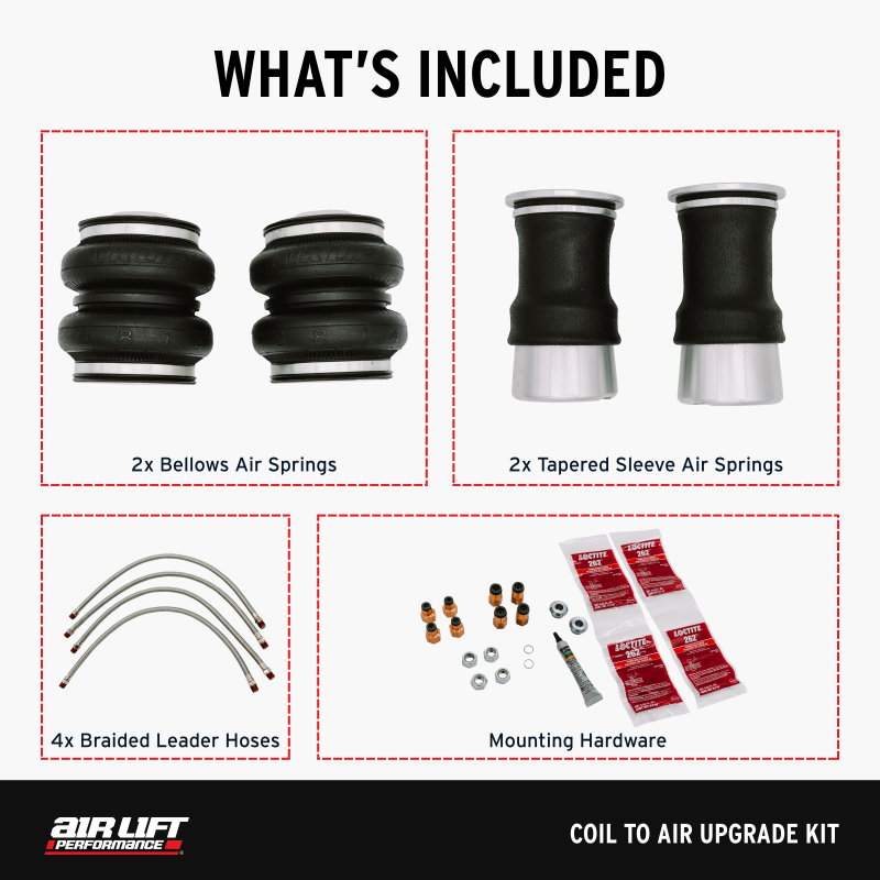 Air Lift 15-21 Subaru WRX / 15-21 Subaru WRX STI Coil to Air Upgrade Kit Coilovers Air Lift