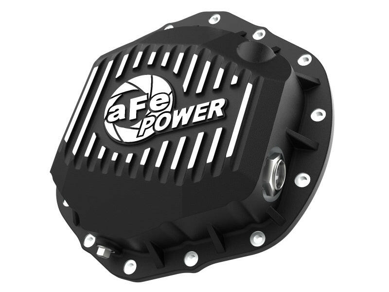 aFe 2020 Chevrolet Silverado 2500 HD Rear Differential Cover Black ; Pro Series w/ Machined Fins Diff Covers aFe