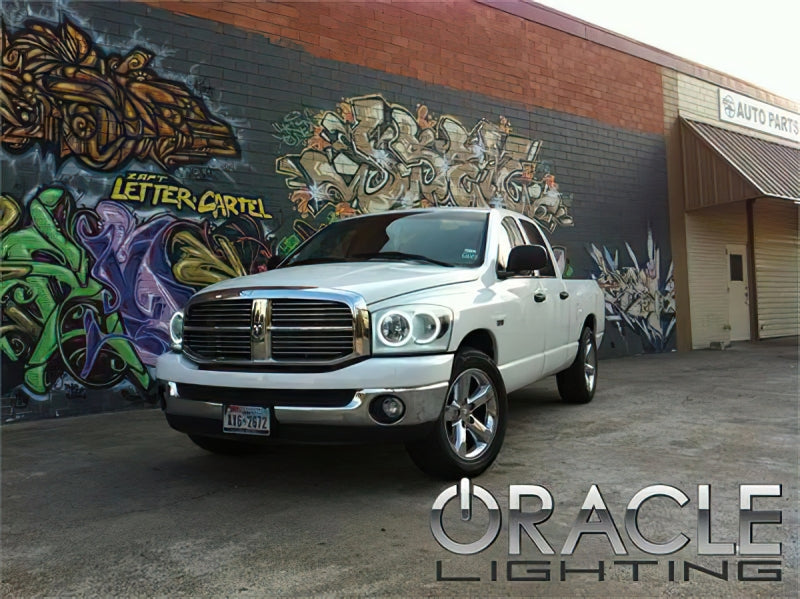 Oracle 06 Dodge Ram SMD HL - Black - ColorSHIFT w/ BC1 Controller Headlights ORACLE Lighting