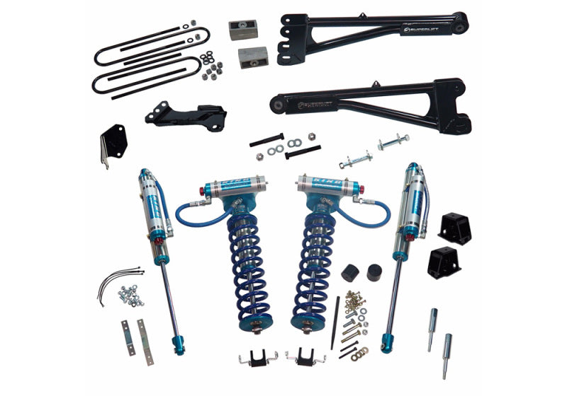 Superlift 05-07 Ford F-250/F-350 SD 4WD 4in Lift Kit w/Repl Radius Arms & King Coilovers Rear Shocks Lift Kits Superlift