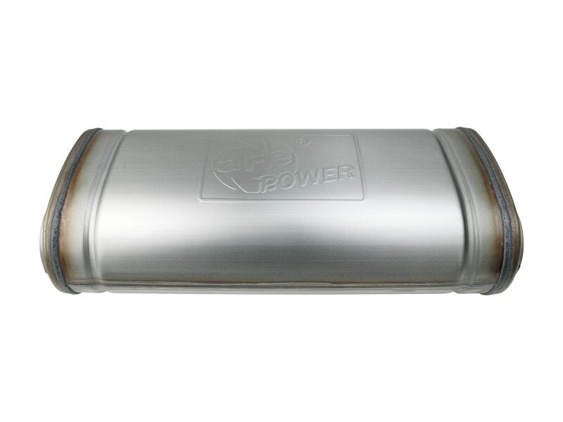 aFe MACH Force-Xp Muffler 2-1/2 IN Dual Inlet/Dual Outlet 5 IN H x 8 IN W x 18 IN L - Oval Body Muffler aFe