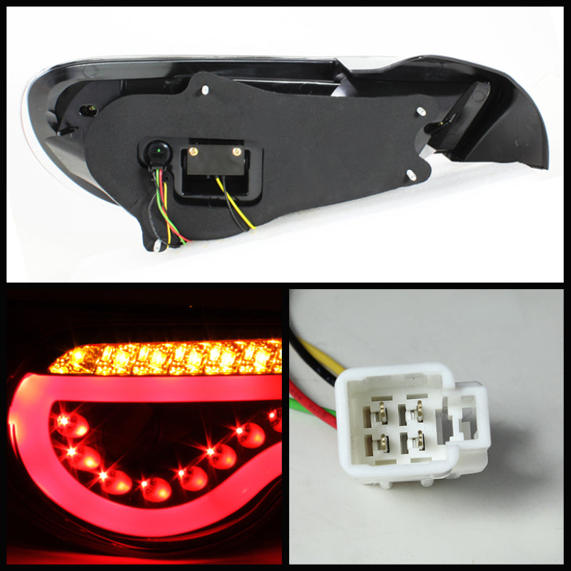 Spyder Scion FRS 12-14/Subaru BRZ 12-14 Light Bar LED Tail Lights Black ALT-YD-SFRS12-LBLED-BK Tail Lights SPYDER