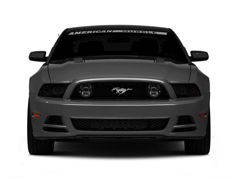 Raxiom 13-14 Ford Mustang w/ Factory HIDLED Halo Projector Headlights- Black Housing (Smoked Lens) Headlights Raxiom