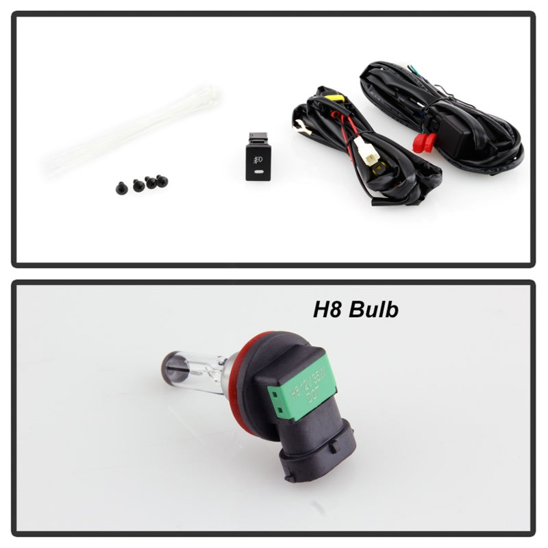 Spyder Toyota Sienna 2018-2019 OEM Fog Lights w/OEM Fit Switch - H8(Included) - Clear Fog Lights SPYDER