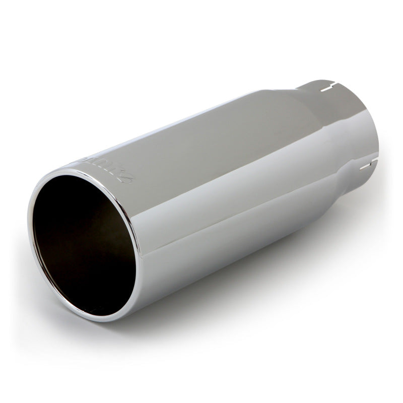 Banks Power Tailpipe Tip Kit - SS Round Straight Cut - Chrome - 4in Tube - 5in X 12.5in Tips Banks Power