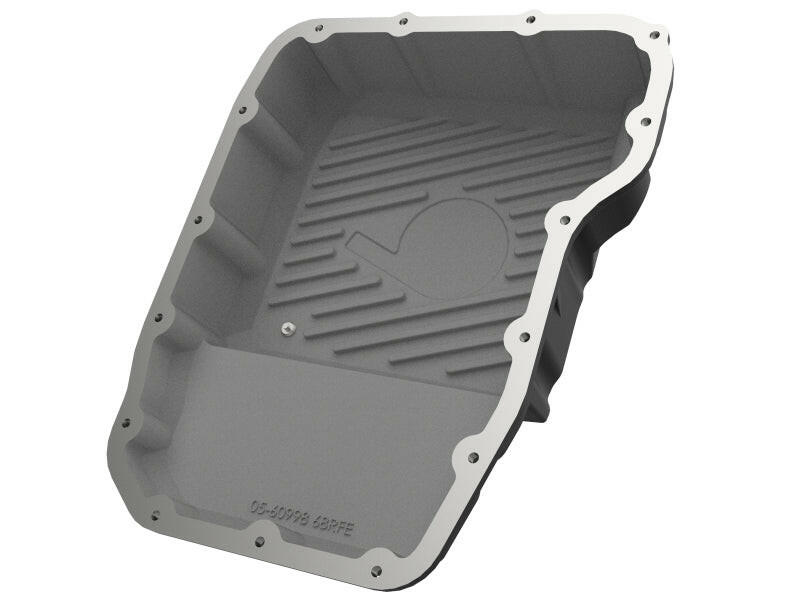 aFe Transmission Pan (Black w/ Machined Fins) 13-19 Dodge Diesel Trucks L6-6.7L (td) Diff Covers aFe