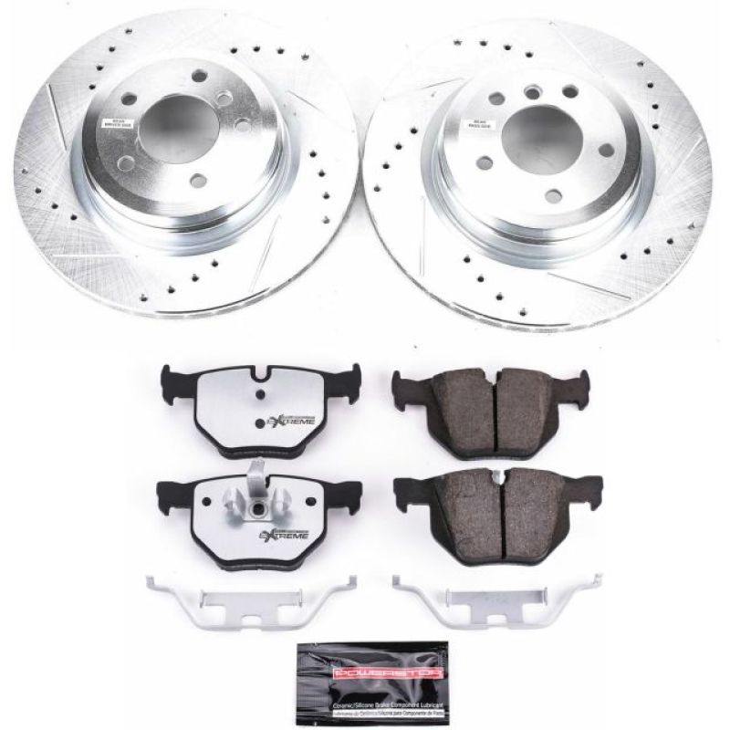 Power Stop 13-15 BMW X1 Rear Z26 Street Warrior Brake Kit Brake Kits - Performance D&S PowerStop