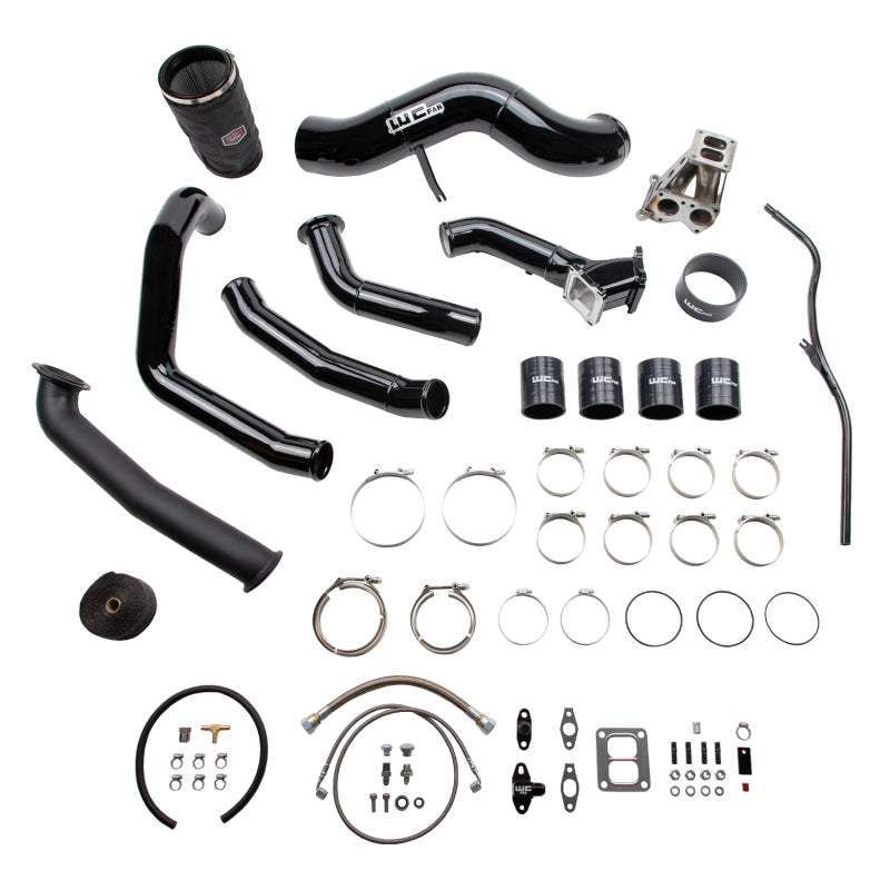 Wehrli 2001-2004 LB7 Duramax S400 Single Turbo Install Kit Candy Teal Turbo Install Kits Wehrli