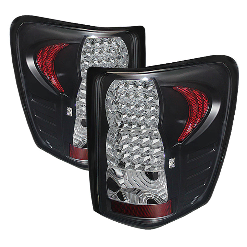 xTune Jeep Grand Cherokee 99-04 LED Tail Lights Black ALT-JH-JGC99-LED-BK Tail Lights SPYDER