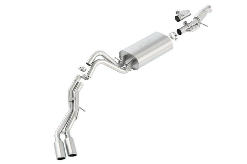 Borla Touring Cat Back 15-16 GMC Denali 6.2L V8 2.75in, 2.25in Dual Same Side Exit 4in Tips Exhaust Catback Borla