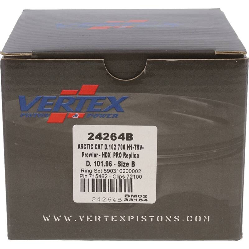 Vertex Piston 08-11 Arctic Cat 700 H1 EFI 700cc Forged Replica Piston Kit Piston Sets - Powersports Vertex Pistons