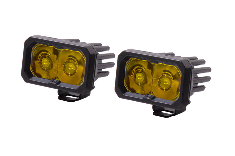 Diode Dynamics Stage Series 2 In LED Pod Sport - Yellow Spot Standard ABL (Pair) Light Accessories and Wiring Diode Dynamics