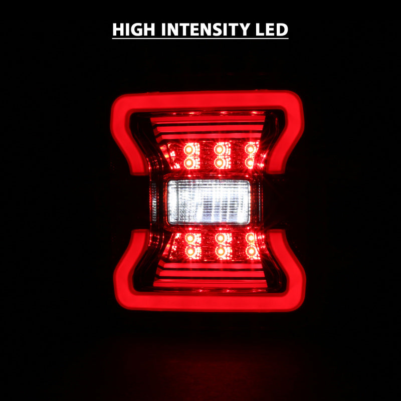 ANZO 18-19 Jeep Wrangler JL LED Taillights Black Tail Lights ANZO