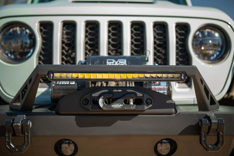 DV8 Offroad 20in Halo Elite Single Row Light Bar with Accent Light - White/Amber Light Bars & Cubes DV8 Offroad