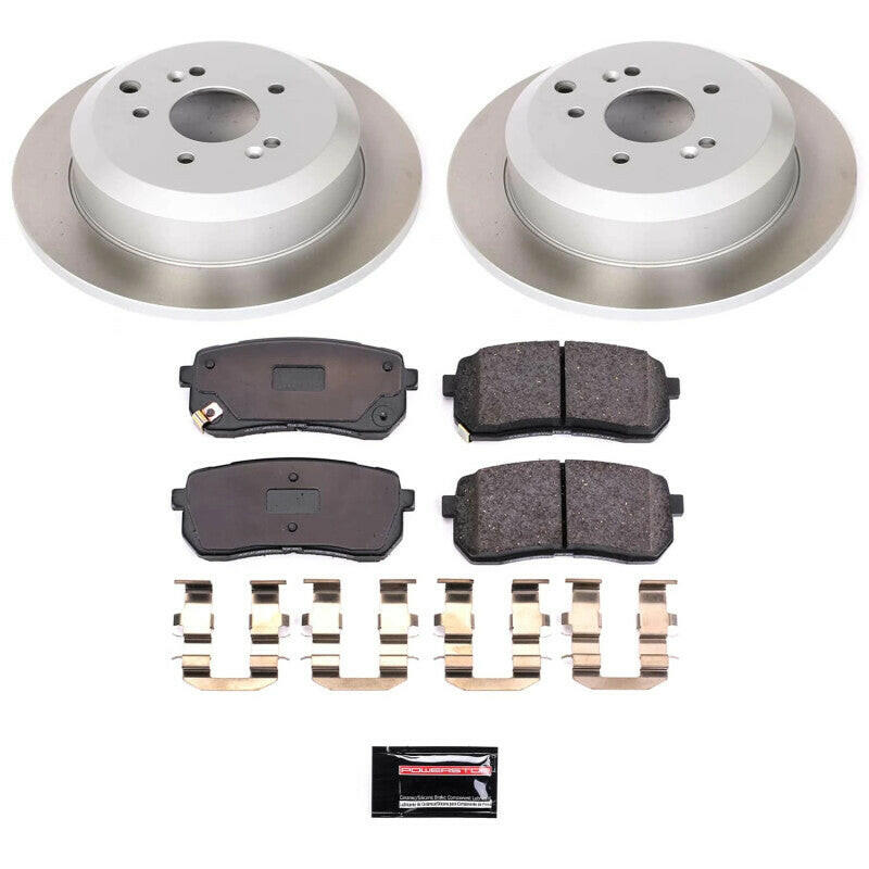 Power Stop 07-12 Hyundai Veracruz Rear Semi-Coated Rotor Kit Brake Kits - Performance Blank PowerStop