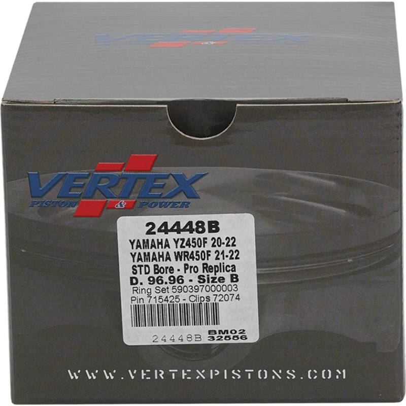 Vertex Piston 21-23 Yamaha WR 450 F 450cc Forged Replica Piston Kit Piston Sets - Powersports Vertex Pistons