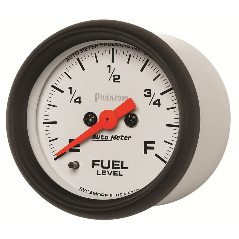 Autometer Phantom 52mm Full Sweep Electronic Fuel Level Programmable Empty-Full Range Gauges AutoMeter