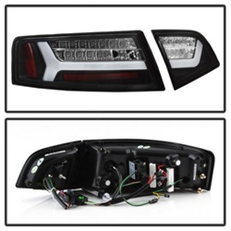 Spyder 09-12 Audi A6 LED Tail Lights - Black (ALT-YD-AA609-LED-BK) Tail Lights SPYDER