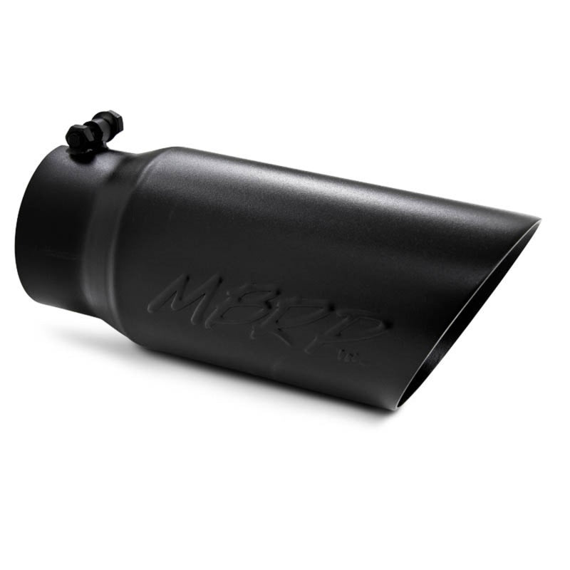 MBRP Universal Tip 5 O.D. Dual Wall Angled 4 inlet 12 length - Black Finish Tips MBRP