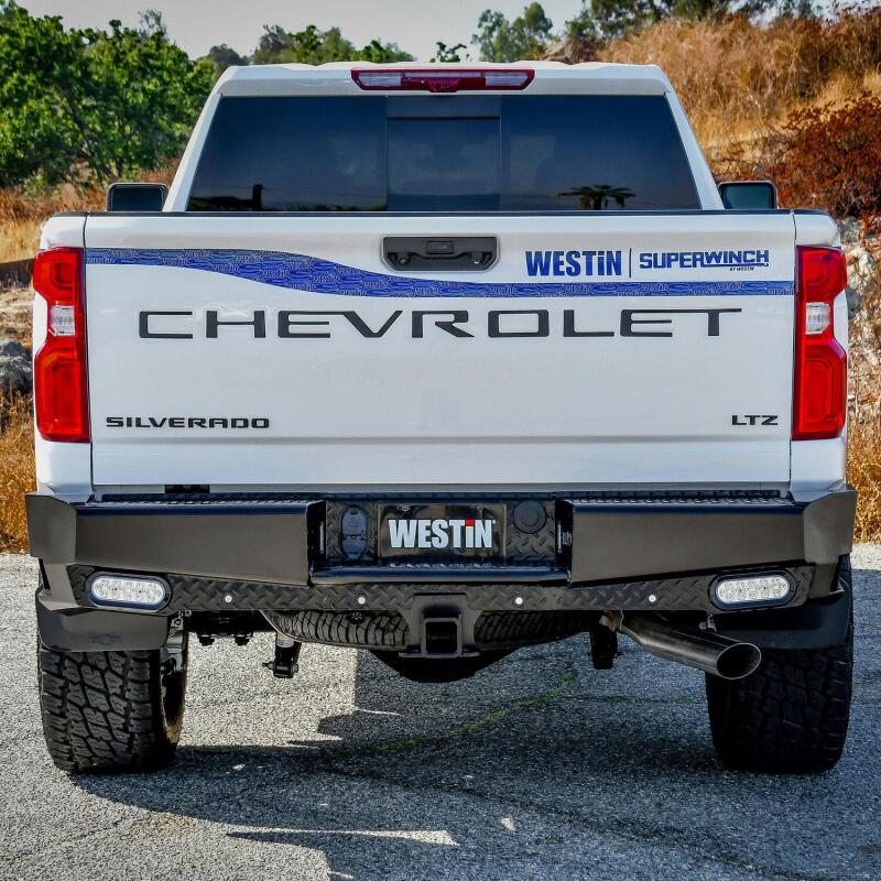 Westin 19-20 Chevy Silverado 1500 HDX Bandit Rear Bumper - Black Bumpers - Steel Westin