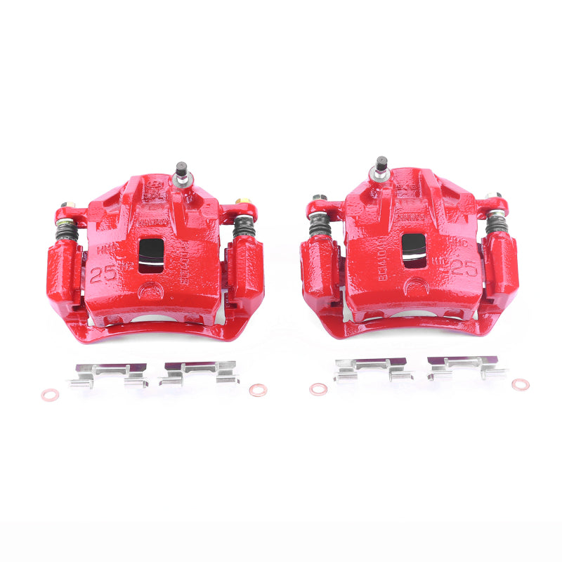 Power Stop 99-04 Hyundai Sonata Front Red Calipers w/Brackets - Pair Brake Calipers - Perf PowerStop