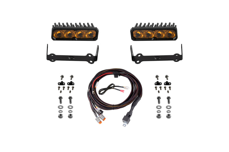 Diode Dynamics 2014-2024 Toyota 4Runner SS6 Max LED Kit Yellow Driving 3000K Light Bars & Cubes Diode Dynamics