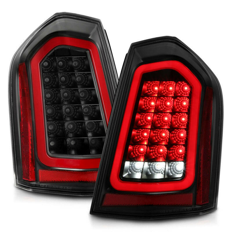ANZO 11-14 Chrysler 300 LED Taillights Black w/ Sequential Tail Lights ANZO