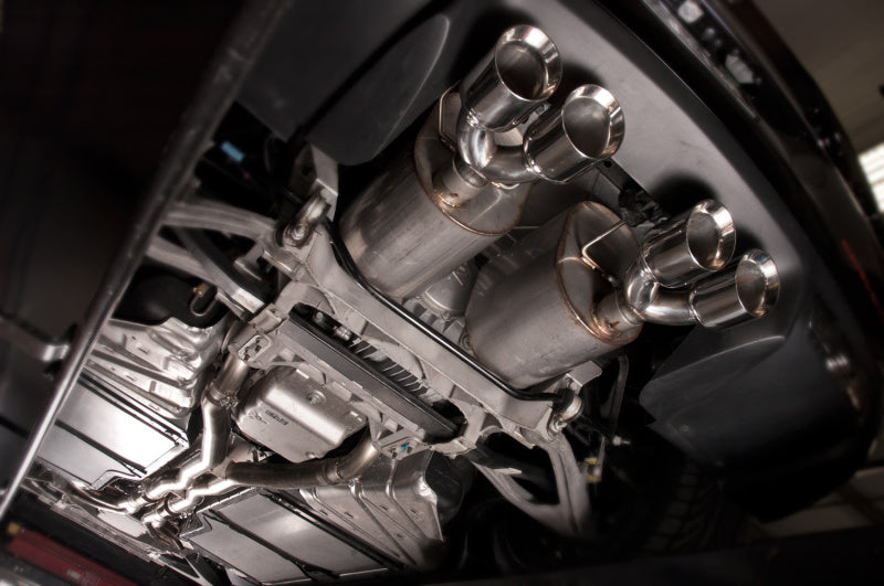 Stainless Works 2009-13 C6 Corvette Axleback 2-1/2in Dual Chambered Turbo Mufflers Quad 4in Tips Catback Stainless Works