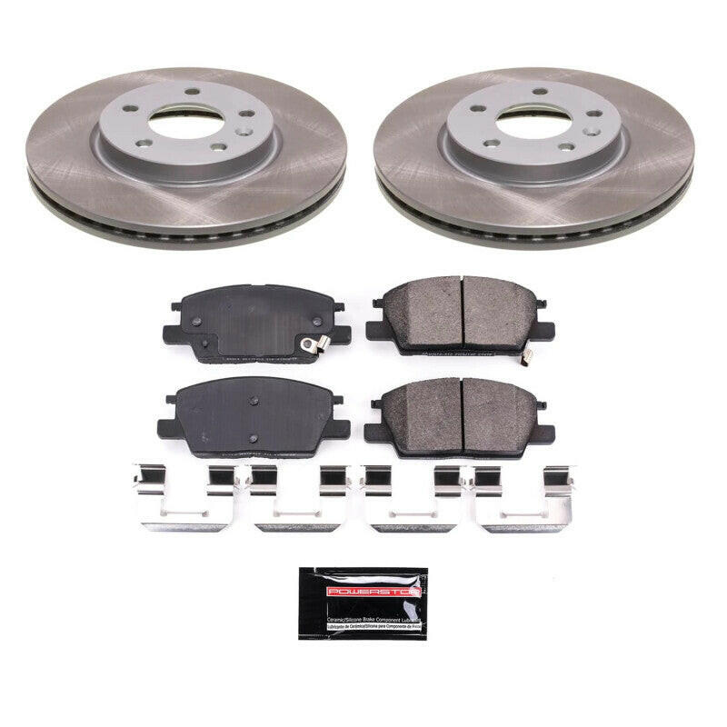 Power Stop 18-21 GMC Terrain Front Semi-Coated Rotor Kit Brake Kits - Performance Blank PowerStop