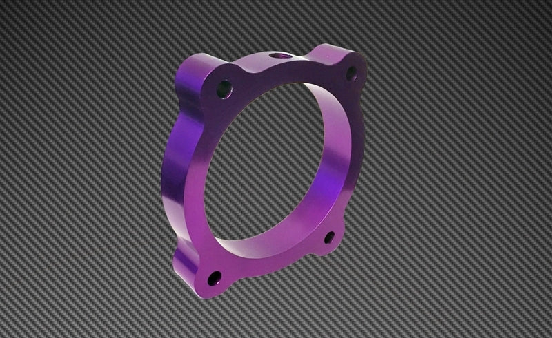 Torque Solution Throttle Body Spacer (Purple): Hyundai Genesis V6 3.8L 2013+ Throttle Body Spacers Torque Solution