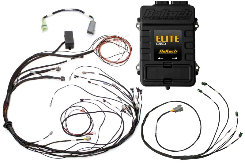 Haltech Elite 1500 Terminated Harness ECU Kit w/ Square EV1 Injector Connectors Programmers & Tuners Haltech